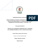 Análisis de Los Procesos Administrativos y Contables en La Empresa Impordau S.A