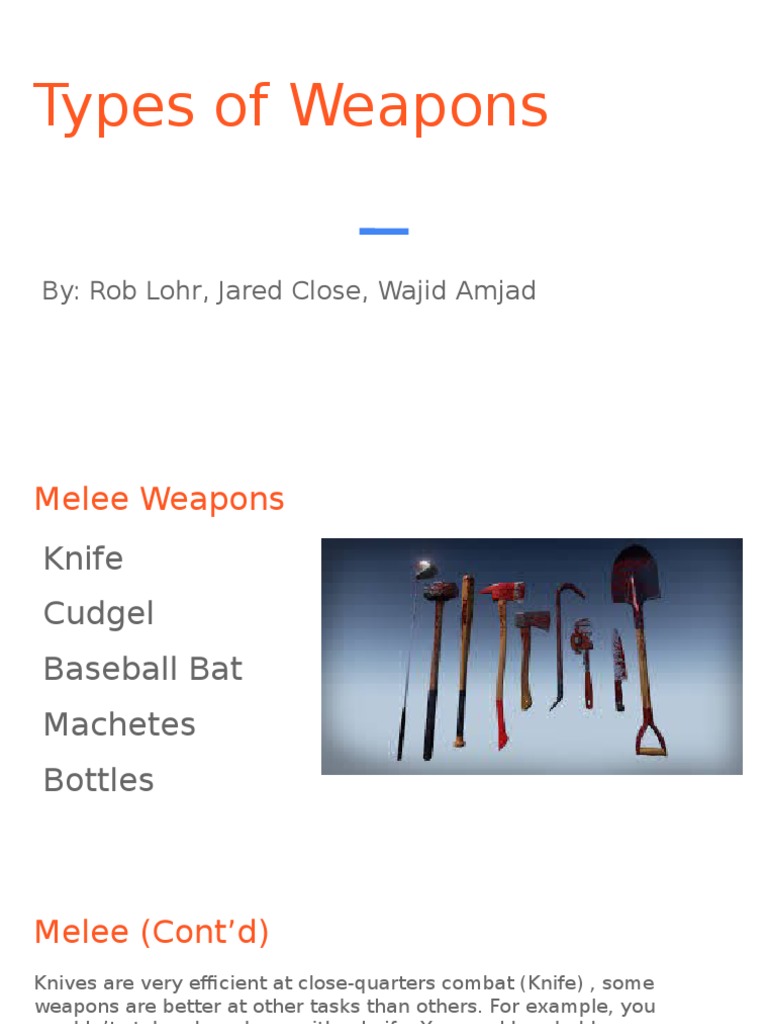 Types of Weapons RWJ 1 | PDF | Ballistics | Shotgun