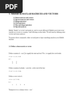 Basic of Matlab