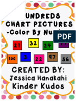 Hundreds Chart Pictures: - Color by Number