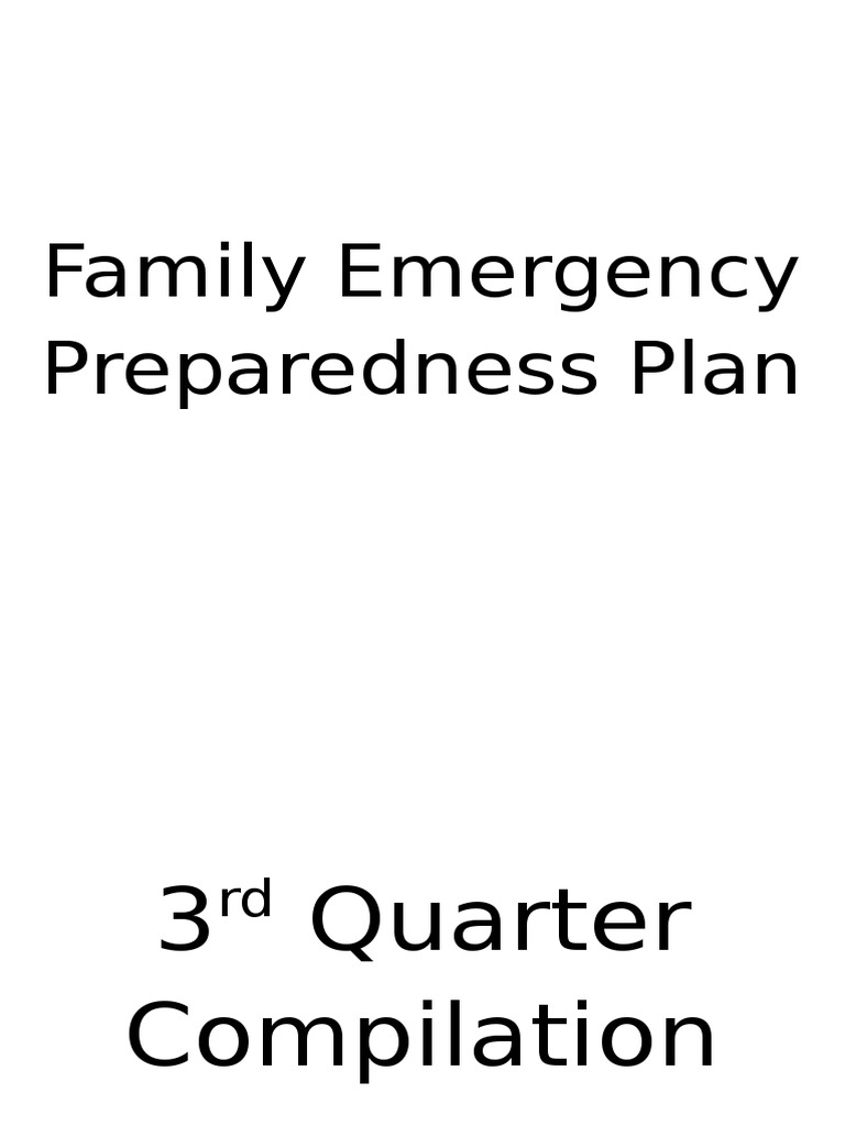 Family Emergency Preparedness Plan | PDF | Emergency Management ...