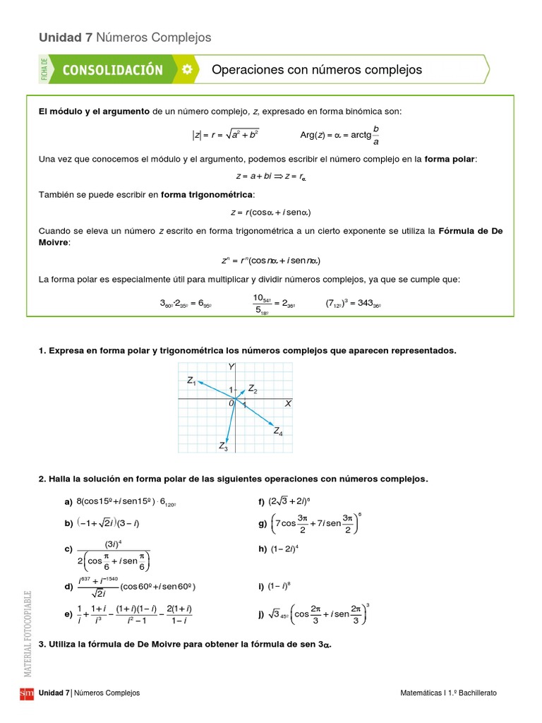 Ficha De Trabajo 3 Complejos