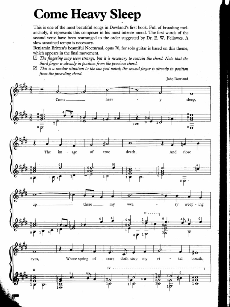 Dowland come heavy sleep pdf