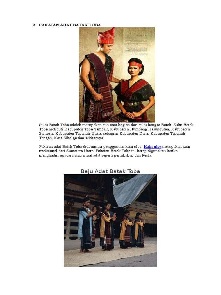 Pakaian Adat Batak Toba
