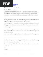 Intermediate Access 2003 - A Relational Database 