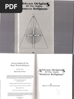 African Origins Of The Major Western Religions Pdf Ancient Mediterranean Religions Religious Faiths