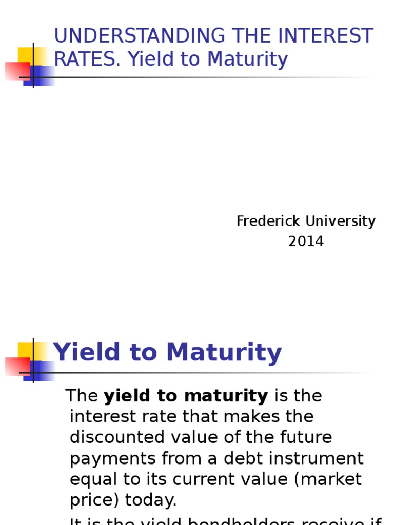 Yield to Maturity vs. Holding Period Return | PDF | Bonds (Finance ...