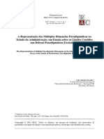 A Representação Das Múltiplas Dimensões Paradigmáticas No Estudo Da Administração: Um Ensaio Sobre Os Limites Contidos Nas Defesas Paradigmáticas Excludentes