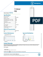 T12 Rapid Start Linear Fluorescent Lamp: Specification Sheet