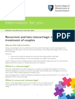 Pi Recurrent and Late Miscarriage Tests and Treatment of Couples