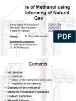 Synthesis of Methanol using Steam Reforming of Natural Gas