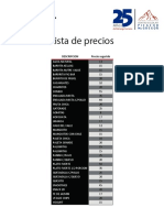 Lista de Precios