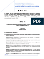 RAC 65 - Licencias para Personal Aeronáutico, Diferente de La Tripulación de Vuelo