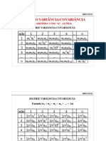 CÁLCULO VARIÂNCIA (=COV MÉDIA) DE UMA CARTEIRA