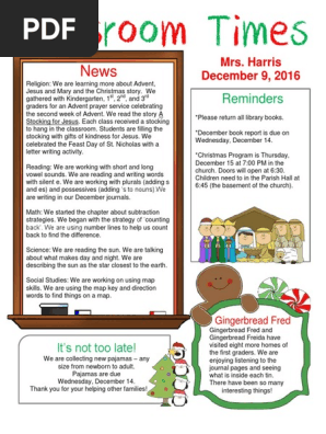 december 9 newsletter