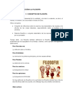 Filosofía. Conceptos, Métodos seguidos por filósofos, cuadros comparativos