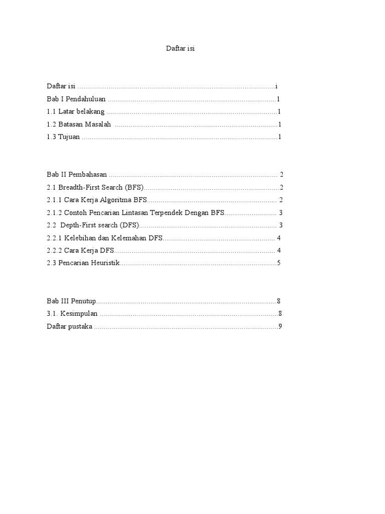 Perbandingan Algoritma BFS dan DFS | PDF