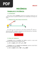 Física - Aula 08 - Mecância - Trabalho e Potência