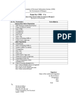 CPIS Form for Manipur Govt Employee Deputation Details
