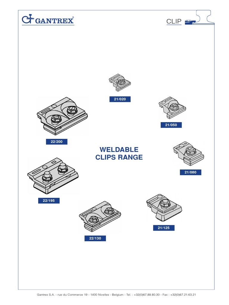 Gantrex Weldable Rail Clips Overview | PDF | Technology & Engineering