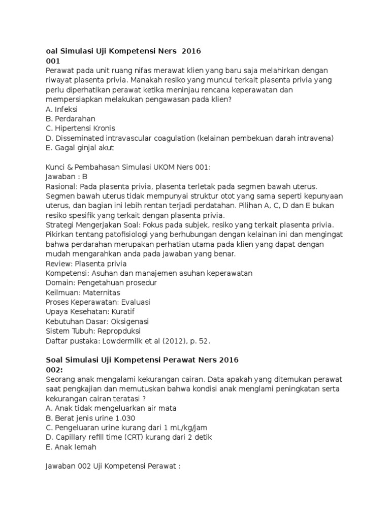 Contoh Soal Ukom