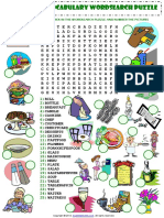 At The Restaurant Wordsearch Puzzle Vocabulary Worksheet