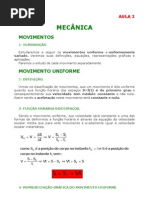Física - Aula 02 - Mecância - Movimentos