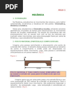 Física - Aula 01 - Mecância - Cinemática escalar