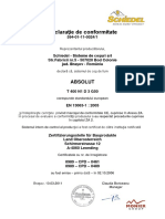 Declaratie de Conformitate CE - Sistemul Absolut 2011
