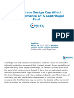 How System Design Can Affect The Performance of A Centrifugal Fan?