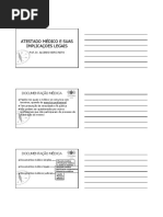 Atestado Médico e Suas Implicaçoes Legais