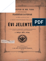 Raport anual primaria Gherla 1875 - Evi jelentese Szamosujvar