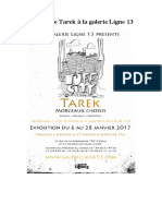 Exposition de Tarek à la galerie Ligne 13