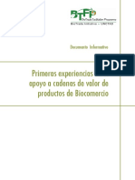 Primeras Experiencias en El Apoyo A Cadenas de Valor de Productos de Biocomercio