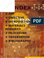 # Aim # Objective # Introduction # Materials Required # Procedure # Observation # Bibliography