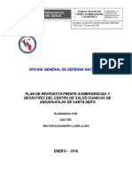Plan de Emergencia de Centro de Salud Chancas Año 2016