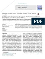 Nonlinear absorption in ionic liquids with transition metals