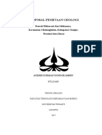 Proposal Pemetaan Geologi Daerah Cikalongkulon, Cianjur