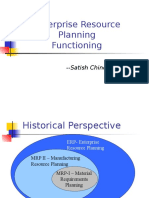 Enterprise Resource Planning Functioning: - Satish Chinchorkar