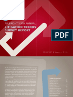 9th Annual Litigation Trends Survey Findings 2013 Fulbright Forum