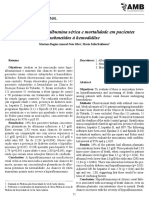 Associação Entre Albumina Sérica e Mortalidade em Pacientes Submetidos À Hemodiálise