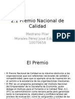 2.1 Premio Nacional de Calidad: Medrano Pilar Morales Pérez José Eduardo 10070658