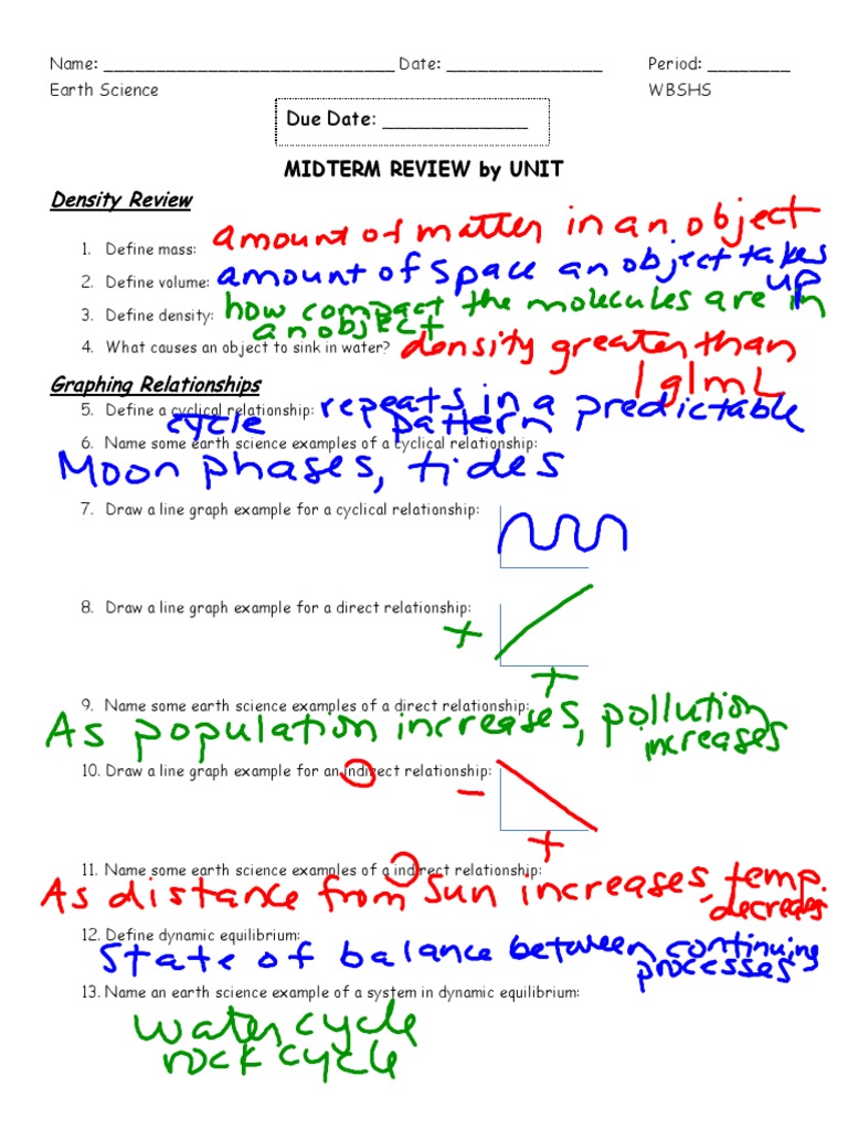 Earth Science Midterm Guide | PDF | Rock (Geology) | Plate Tectonics