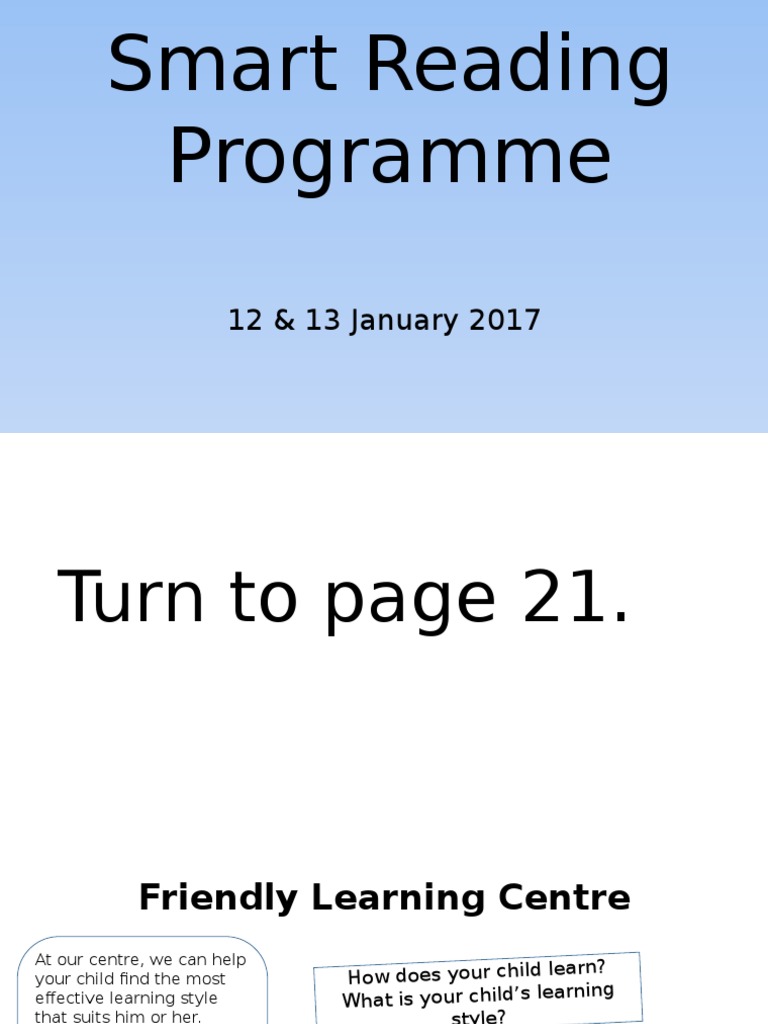 Smart Reading 1st Week | PDF