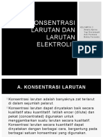 Konsentrasi Larutan Dan Larutan Elektrolit