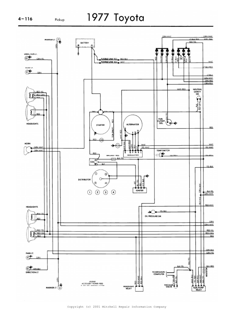 Toyota 1977 FJ45 Wiring Diagram PDF | PDF