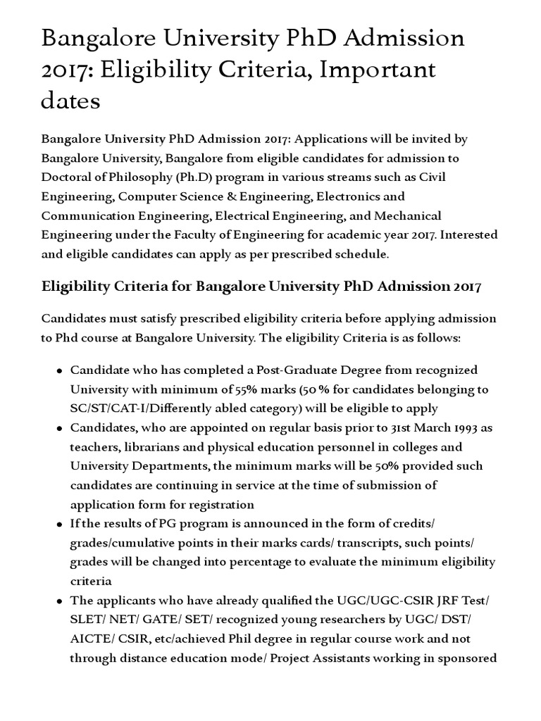 Bangalore university dissertation guidelines 2017 image