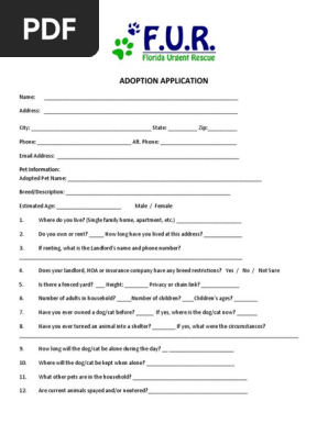 FUR Adoption Agreement New