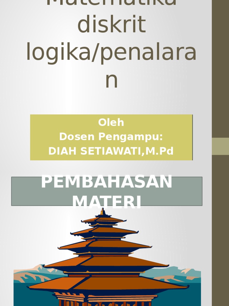 Logika Matematika Diskrit | PDF | Seni & Disiplin Bahasa