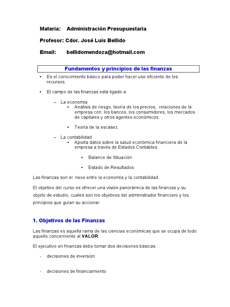 Fundamentos de Finanzas Básicas | PDF | Contabilidad | Inversiones